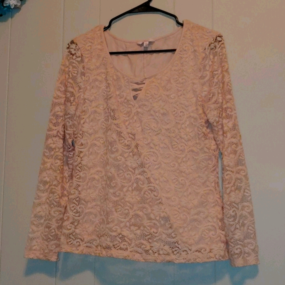 Lace long sleeve top